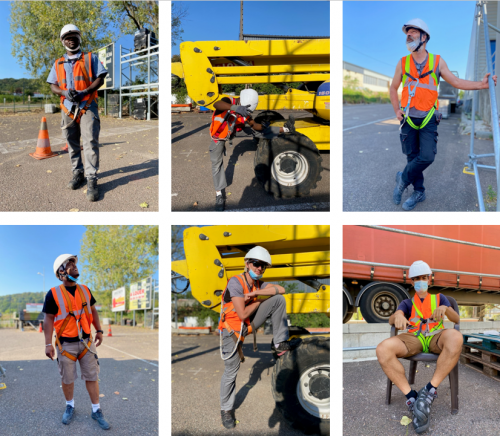 Nos stagiaires de la formation "électricien d'équipement du bâtiment" en action et en concours de pose !
