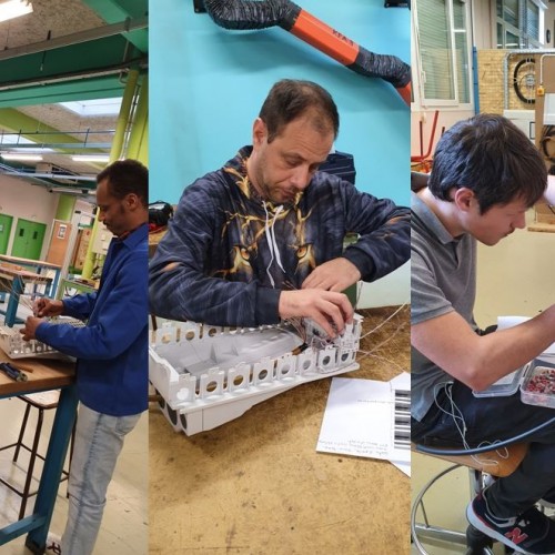 Nos stagiaires en action : les installateurs fibre optique dans notre atelier !